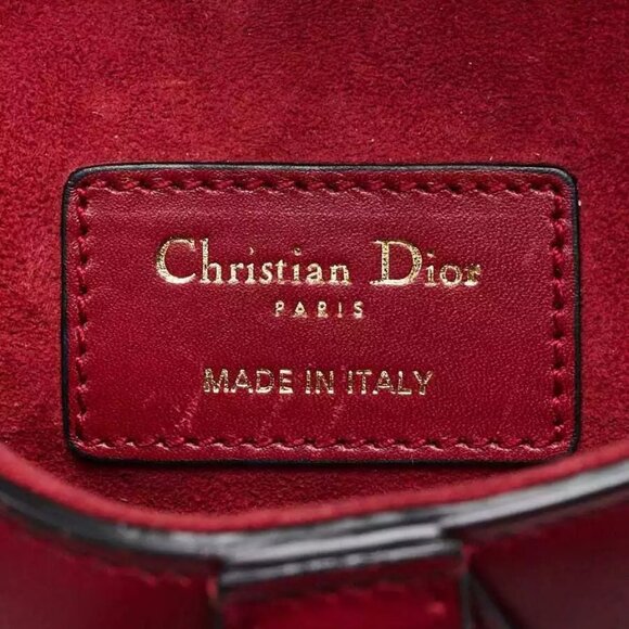 Christian Dior Red Smooth Leather Mini Saddle Bag - Picture 9 of 10